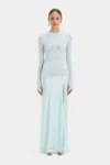 SIR ALESSIA DRAPED GOWN - ICE BLUE / 4