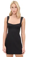 Sir Womens Black Alizee Structured Woven Mini Dress Xs In Black