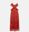 Sir Allegra Floral Ramie Maxi Dress In Idalia Floral Prnt