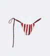 Sir Alva String Bikini Bottoms Laila Stripe In Red