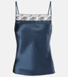 Sir Aries Silk Camisole In Blue