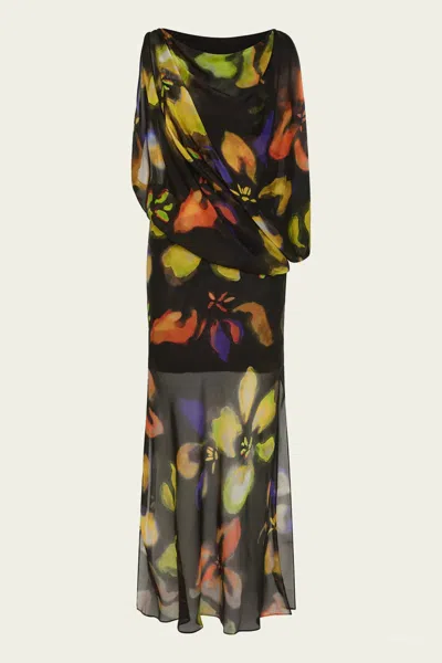 Sir Arisa Maxi Dress In Blur Poppy