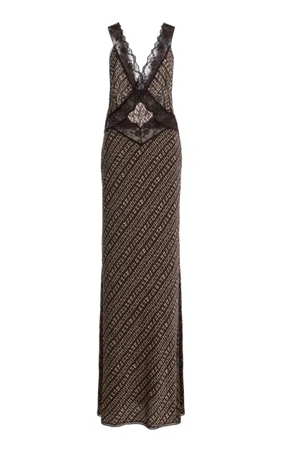 Sir . Astrid Cutout Satin Maxi Slip Dress In Multi