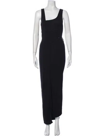 Pre-owned Sir Asymmetrical Long Dress In Blue