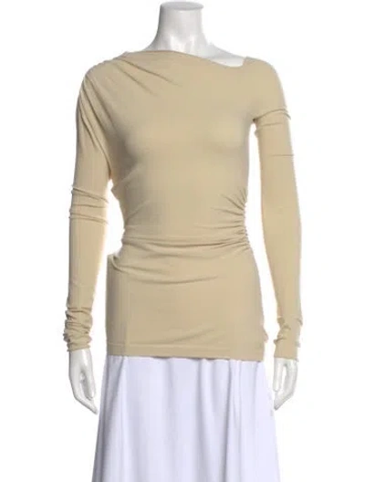 Pre-owned Sir Asymmetrical Long Sleeve Top W/ Tags In Neutral