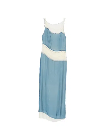 Sir Aurelia Ruffled Maxi Dress In Blue