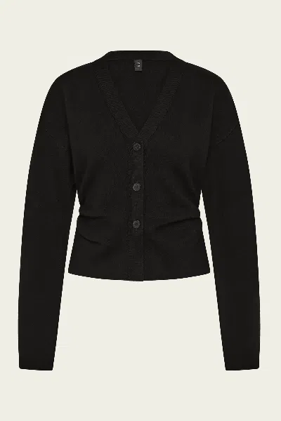 Sir Ayana Gathered Cardigan In Black