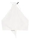 Sir Azura Halter-neck Tie Top In White