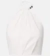 Sir Cotton Azura Halterneck Crop Top In White