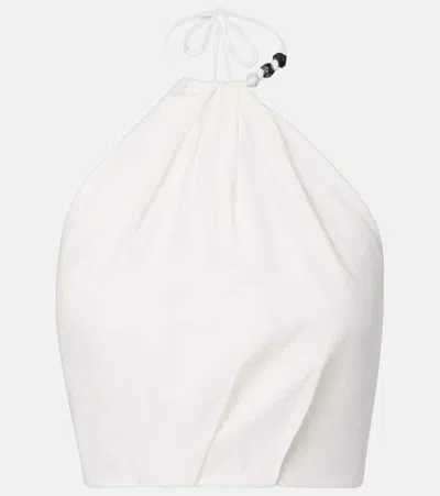 Sir Azura Halterneck Cotton Top In White