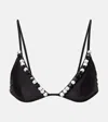 Sir Beaded Baci Bikini Top In Black