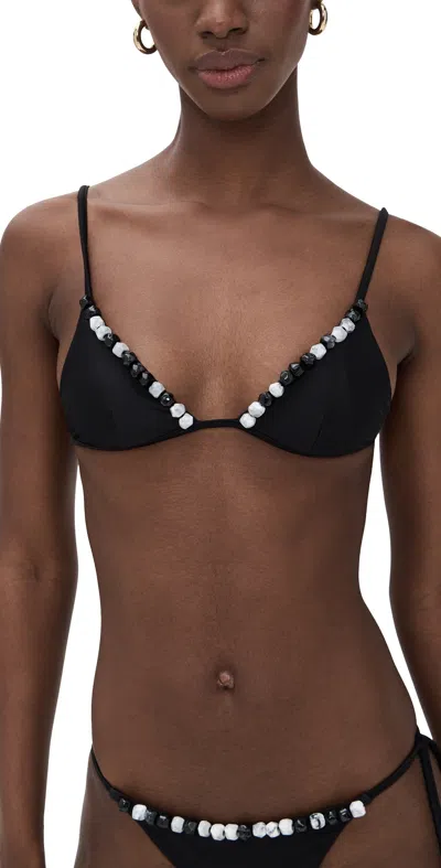 Sir Baci Beaded String Top Black