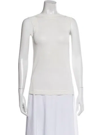 Pre-owned Sir Bateau Neckline Sleeveless Top In Neutral