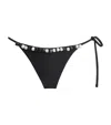 Sir Baci Beaded String Bikini Bottoms Black In Black