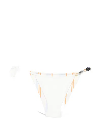 SIR BEAD-EMBELLISHED STRIPED BIKINI BOTTOMS