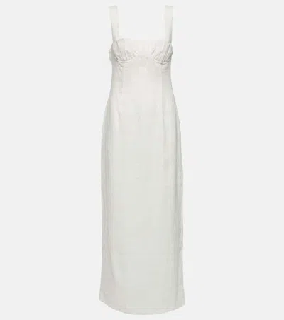 Sir Bettina Linen Maxi Dress In Ivory