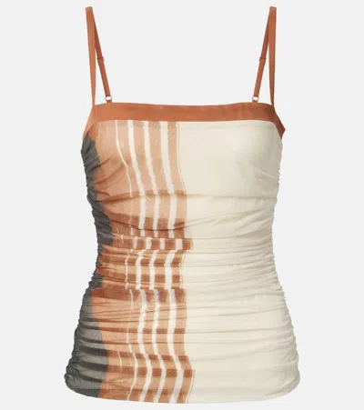 Sir Breeze Bandeau Striped Top In Multicoloured