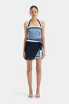 Sir Breeze Printed Mini Dress In Shoreline Stripe