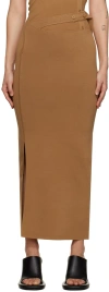 Sir Brown Nadja Button Maxi Skirt In Cinnamon