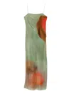 Sir Calle Square-neck Print Maxi Dress In Green