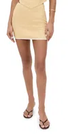 Sir Carlotta Mini Skirt Raffia In Yellow