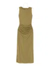 Sir Womens Olive Cascina Twisted-neckline Jersey Midi Dress Xs In Green