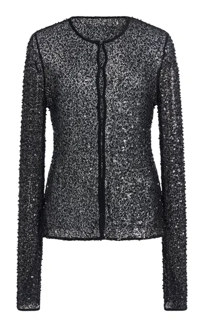Sir . Cassia Sequined Mesh Top In Black