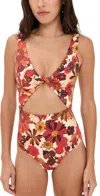 Sir Castella One Piece Flora Rosso In Multi