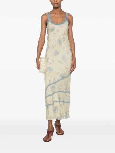 Sir Cecile Floral-print Midi Dress In White