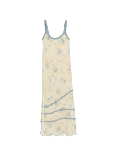 Sir Cecile Ruffle Slip Maxi Dress In Neutral