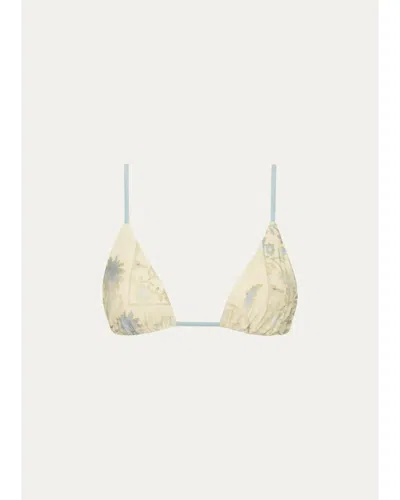 Sir Cecile String Triangle Bikini Top In Neutral
