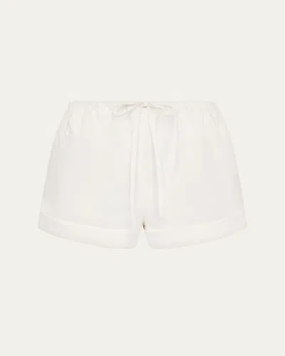 Sir Charlie Rolled Shorts In White