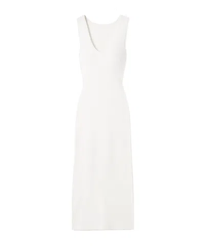 Sir Chiara Cotton-blend Bouclé Maxi Dress In White