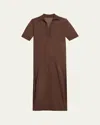 Sir Coastline Overlay Maxi Dress In Chocolate