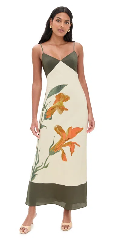 SIR CONSTANCE SILK SLIP DRESS IRIS FLORAL