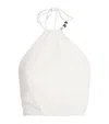 Sir Cotton Azura Halterneck Crop Top In White