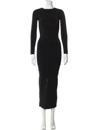 Pre-owned Sir Crew Neck Long Dress In Blue