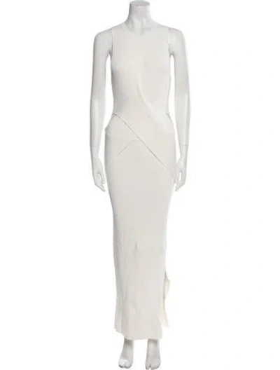 Pre-owned Sir Crew Neck Long Dress In Neutral