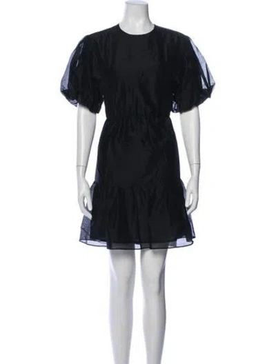 Pre-owned Sir Crew Neck Mini Dress In Black