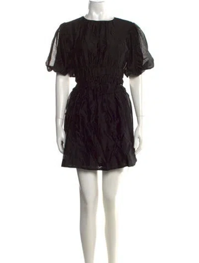 Pre-owned Sir Crew Neck Mini Dress In Black