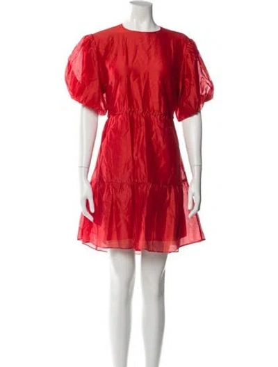 Pre-owned Sir Crew Neck Mini Dress In Red