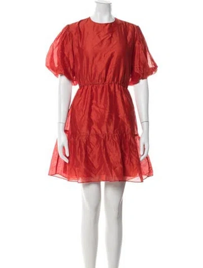 Pre-owned Sir Crew Neck Mini Dress In Red