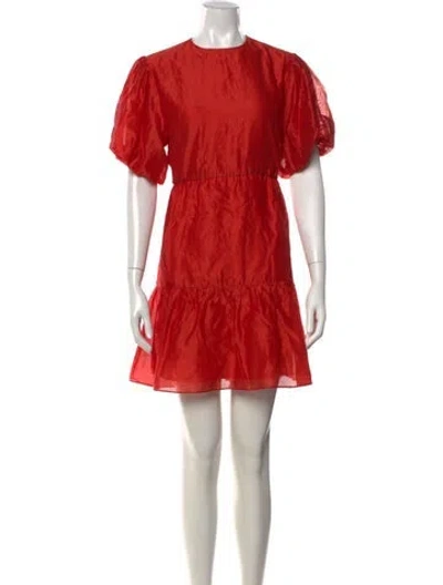 Pre-owned Sir Crew Neck Mini Dress In Red