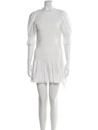 Pre-owned Sir Crew Neck Mini Dress In White
