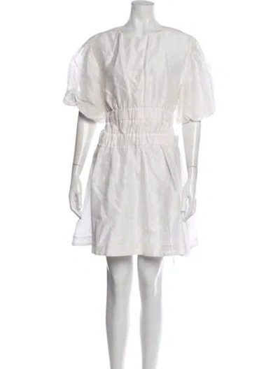 Pre-owned Sir Crew Neck Mini Dress In White