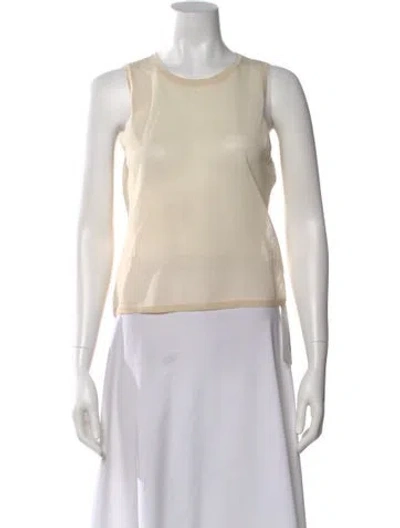 Pre-owned Sir Crew Neck Sleeveless Top In Neutrals/orange