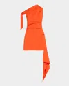 Sir Dahlia Mini Dress In Tangerine