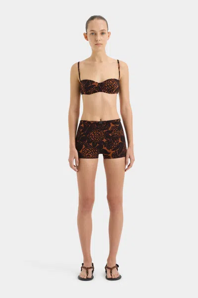 Sir Dawn Swim Short In Sandflower Floral Terry