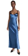 Sir Depeche Balconette Gown In Dark Blue In Dark Blue