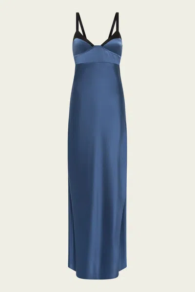 Sir Depeche Balconette Gown In Dark Blue